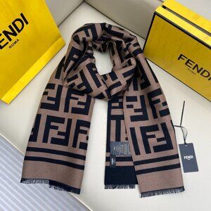 Fendi FF Logo Wool Scarf